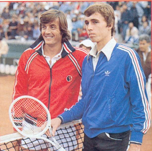 Adriano Panatta con un giovanissimo Ivan Lendl nel 1979 
